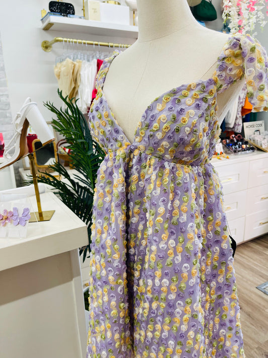 Lulus Flrl Applique Mini Dress