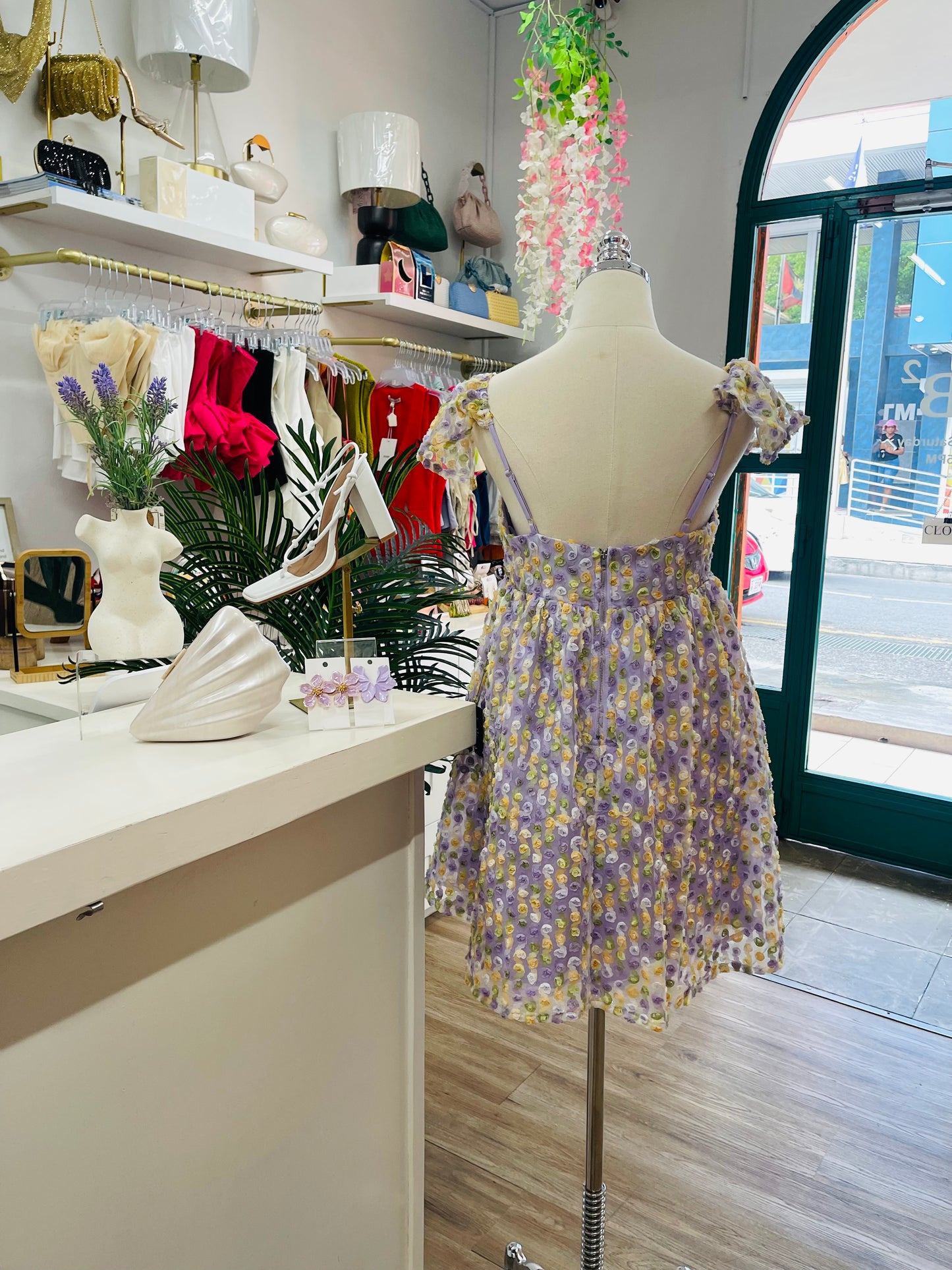 Lulus Flrl Applique Mini Dress