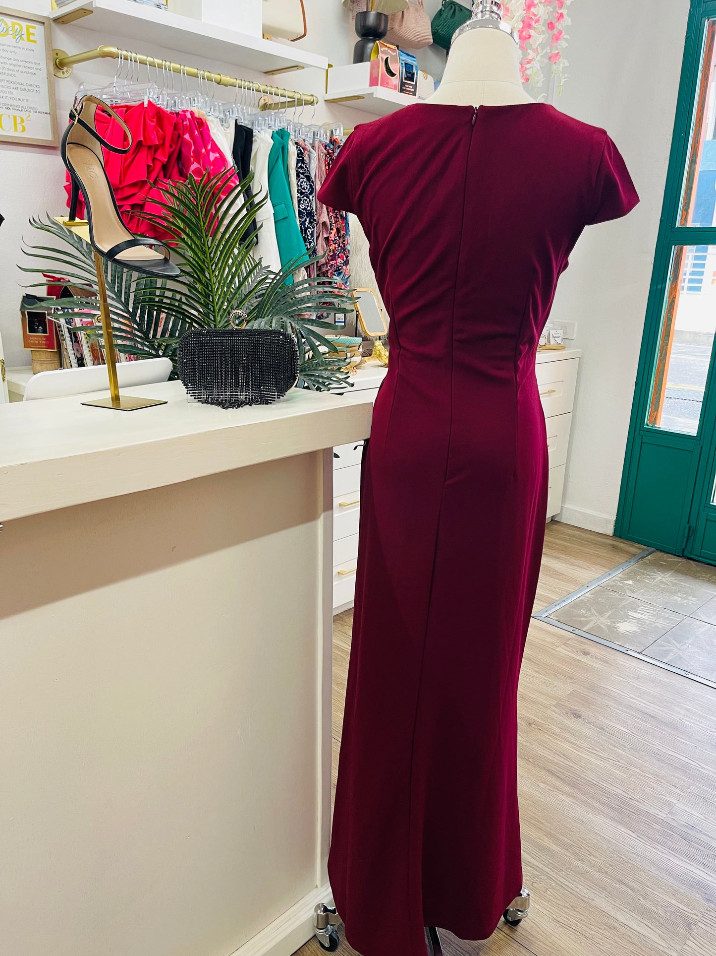 SCS Jeweled Ruffle Gown