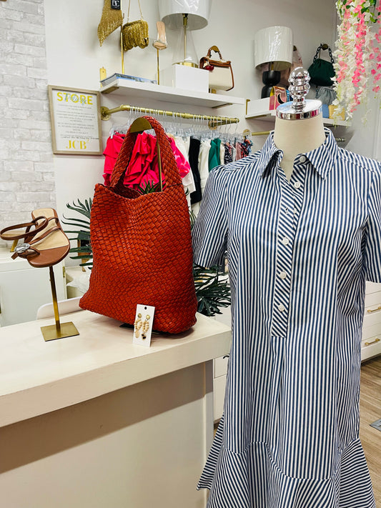 TH Ruffle Hem Shirt Dress