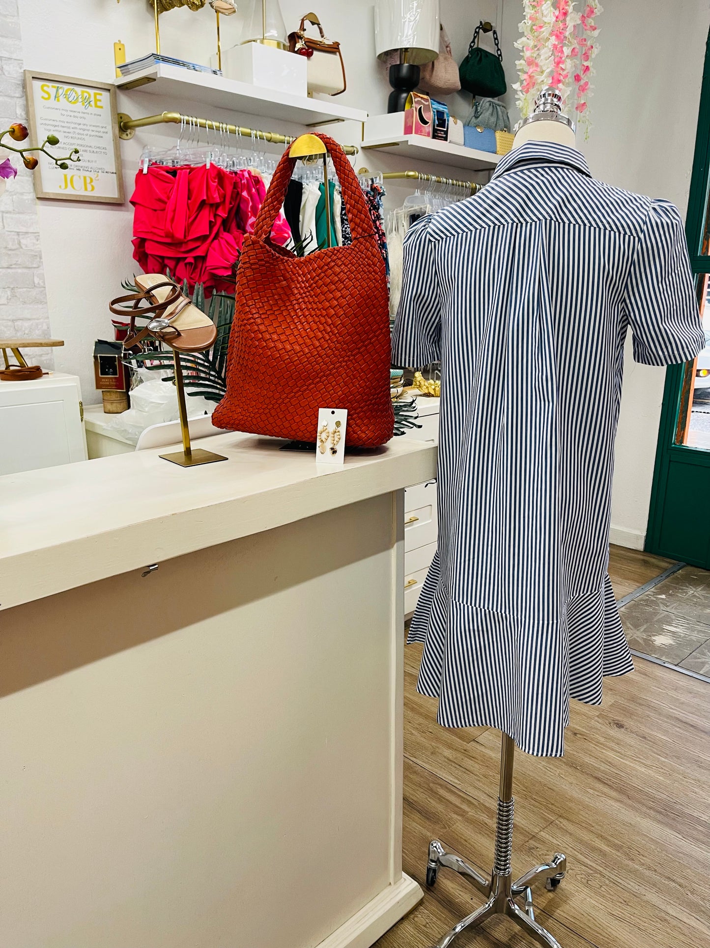 TH Ruffle Hem Shirt Dress