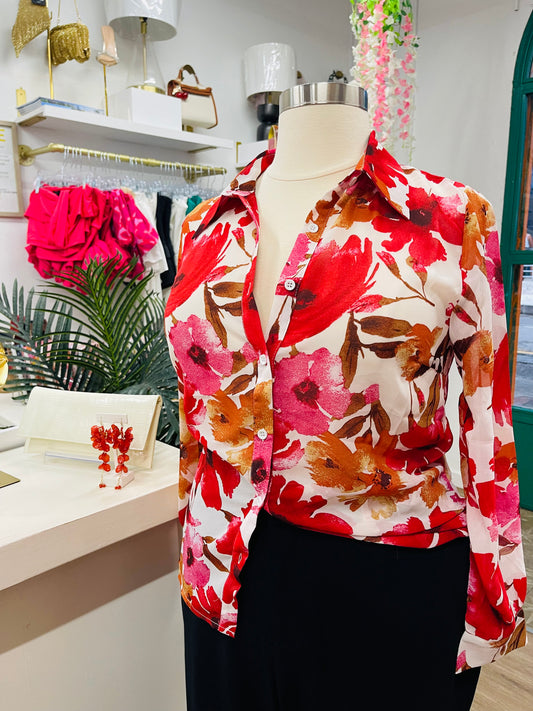 FN Zemira Chiffon Button Up Shirt