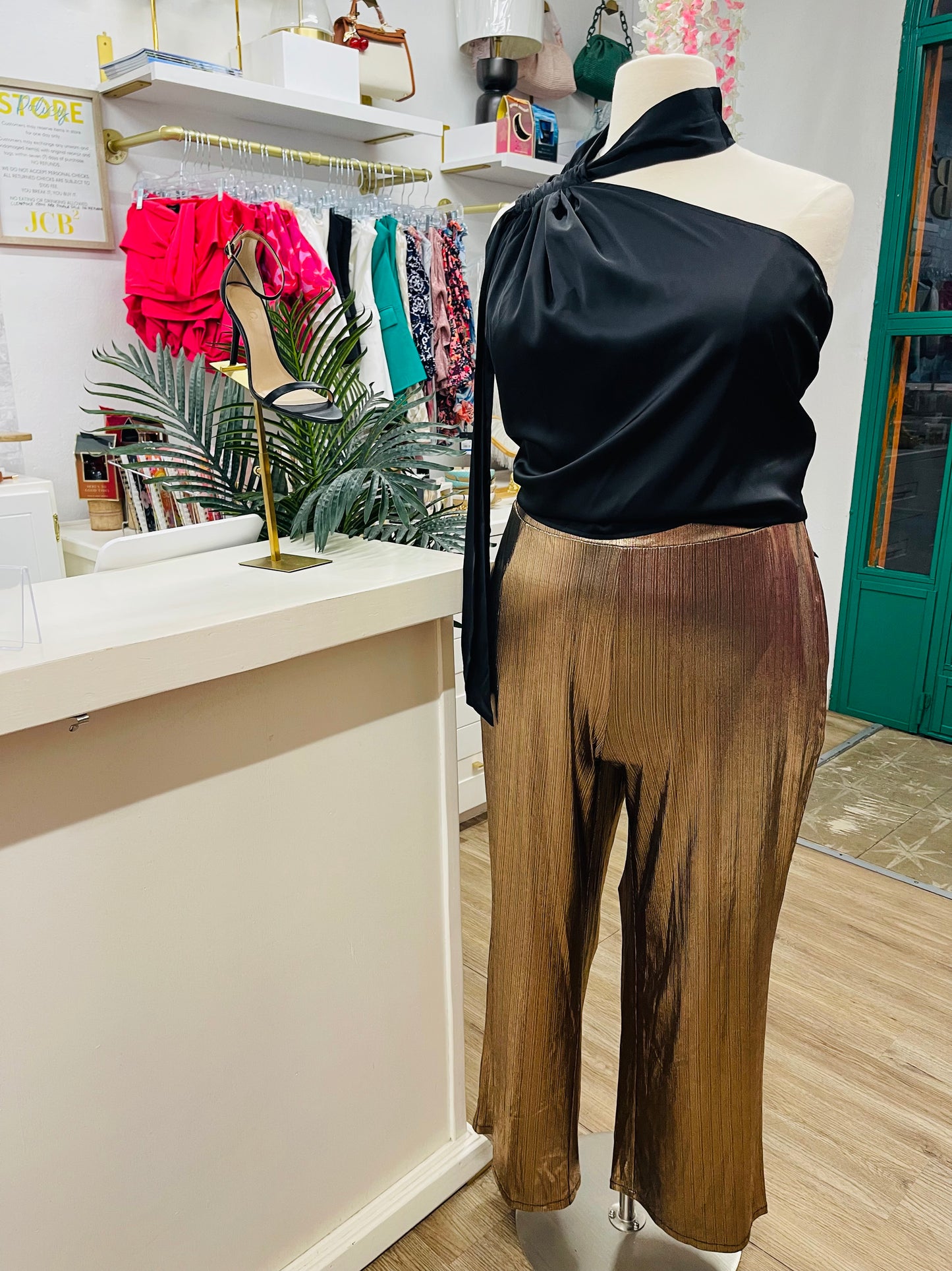 NP Metallic Palazzo Pants
