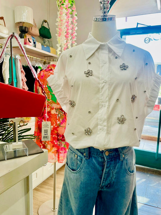 CA Crystal Oversized Shirt