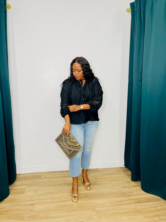 INA LS Embroidered Blouse