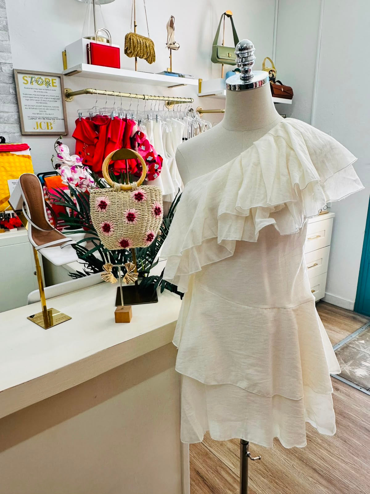 H&M Flounced One Shlder Dress
