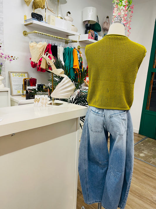 Rivir Selene Crochet Knit Vest