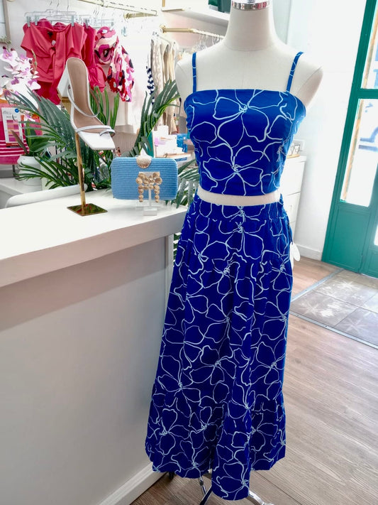 Japna Azul Skirt Set