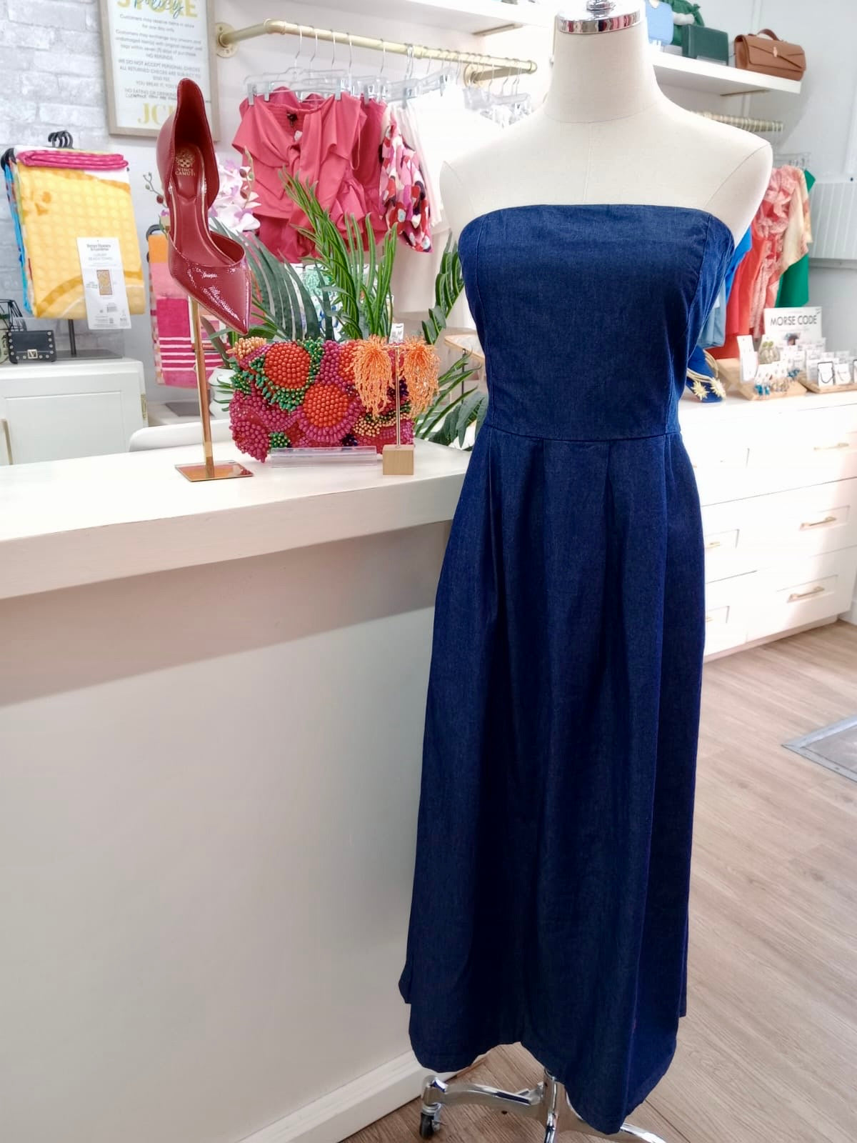 LM Tube Denim Midi Dress