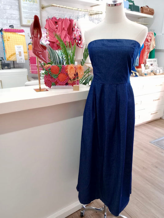 LM Tube Denim Midi Dress