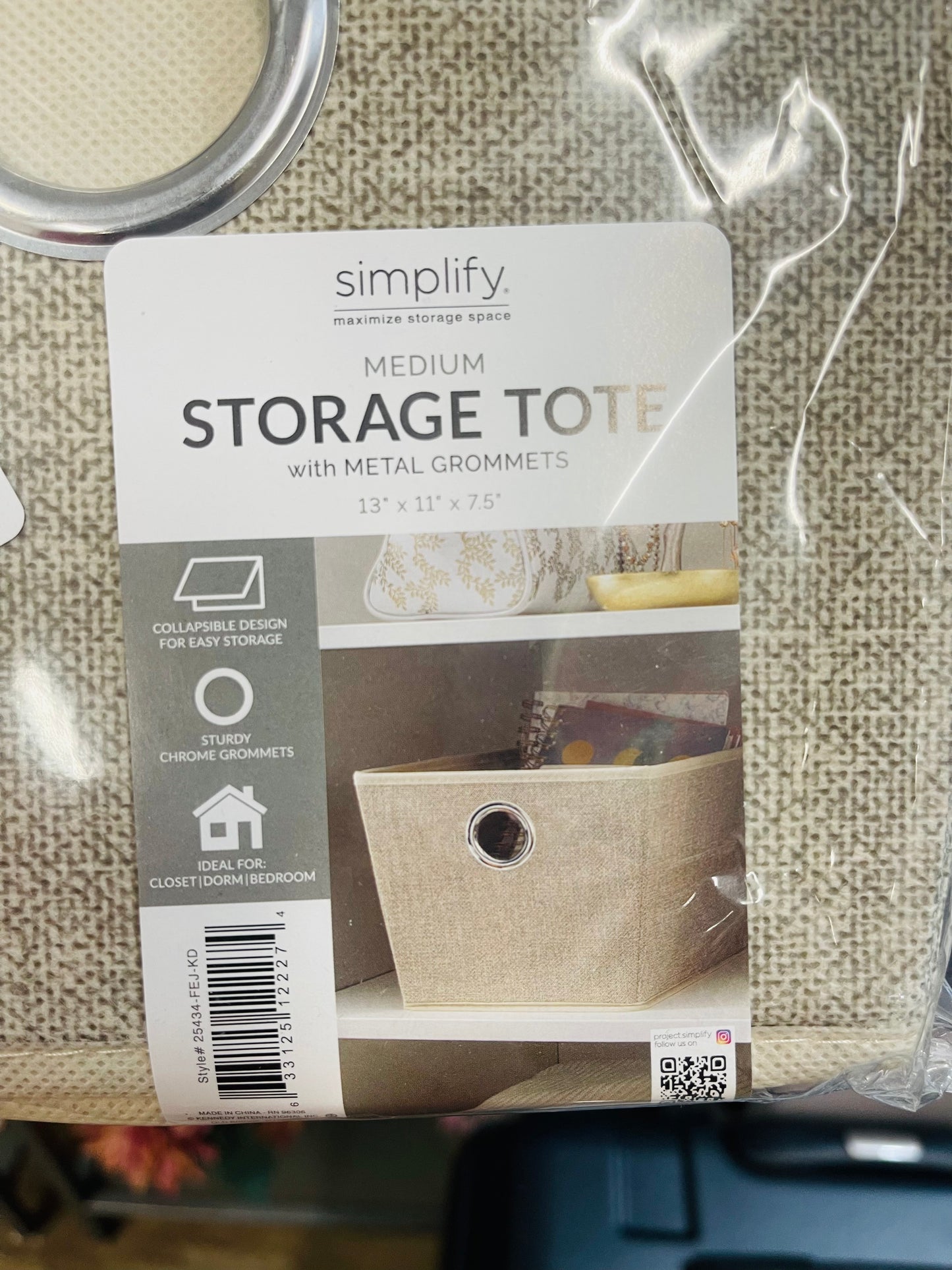 Storage Tote w/ Grommet