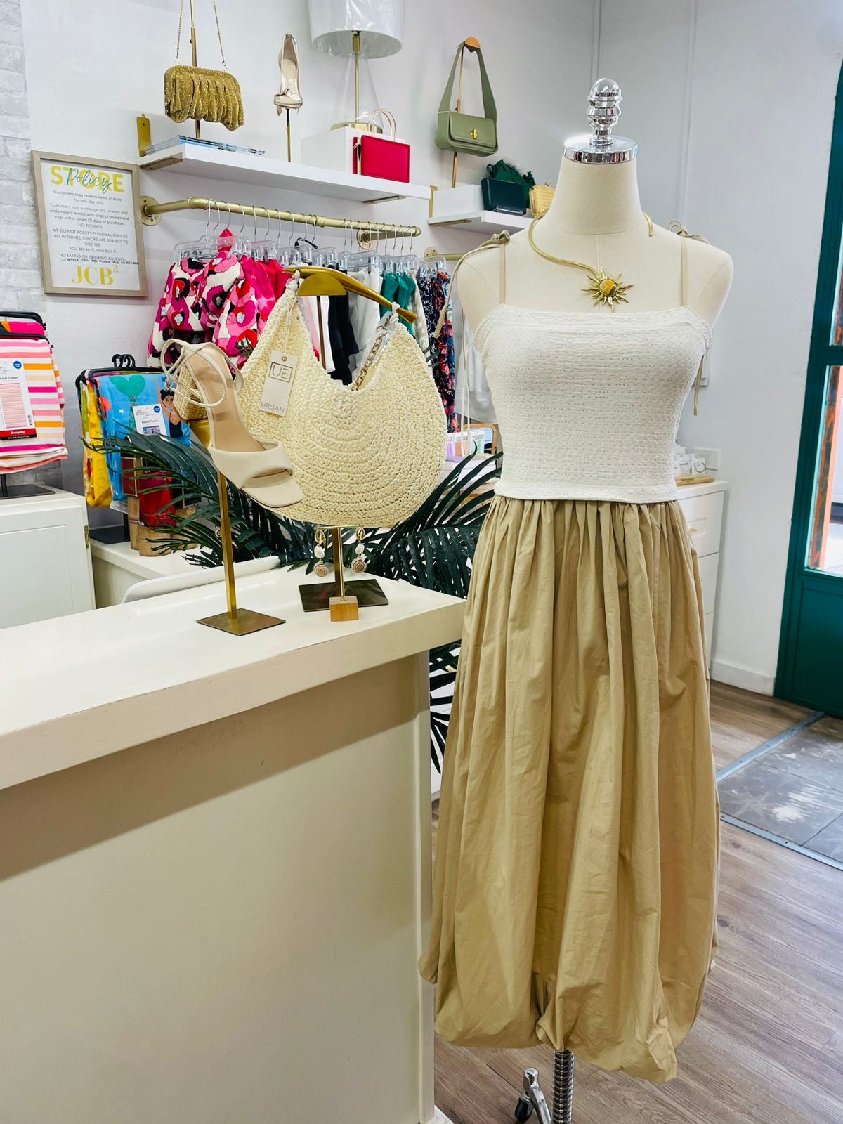 Lush Bubble Hem Midi Dress