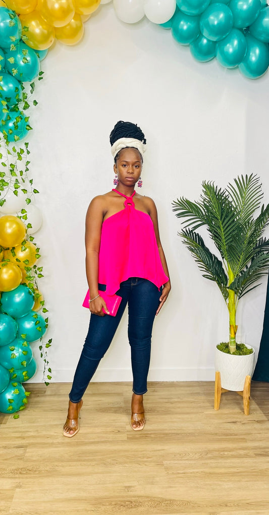 Do+Be Pink Halter Top