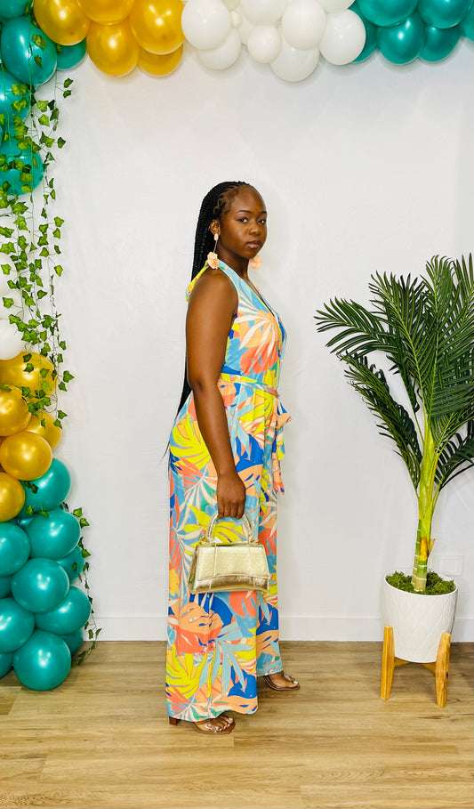 FT Halter Low Back Jumpsuit