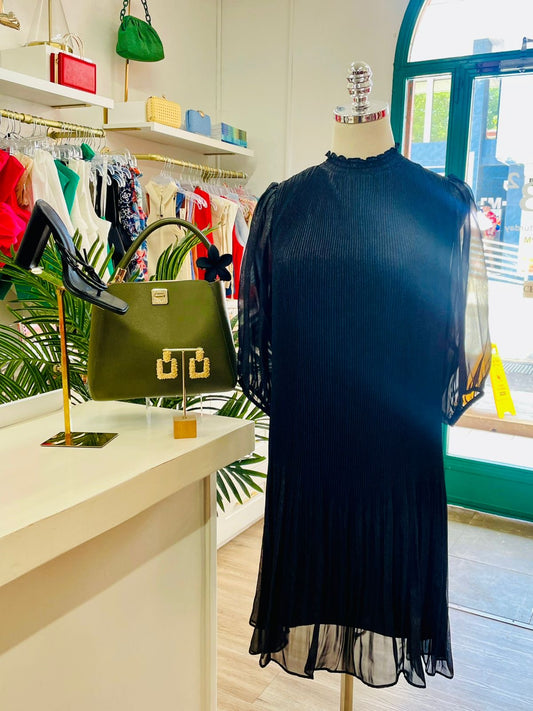 NNL Glitter Pleated Dress