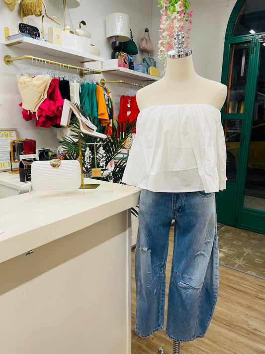 Crescent Kaeley Poplin Tube Top