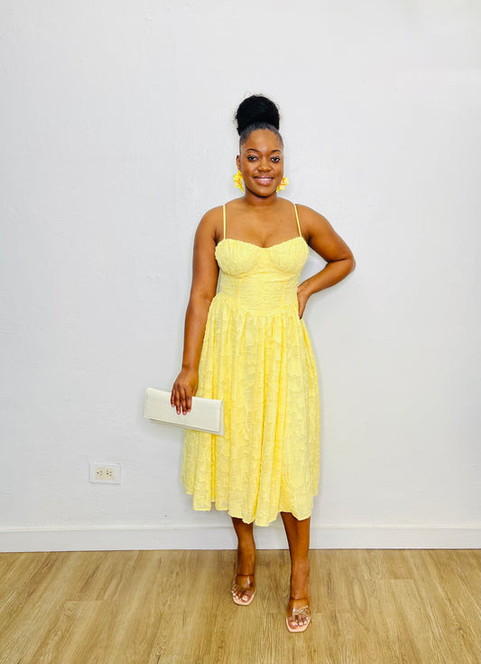 JS Textured Midi Dress