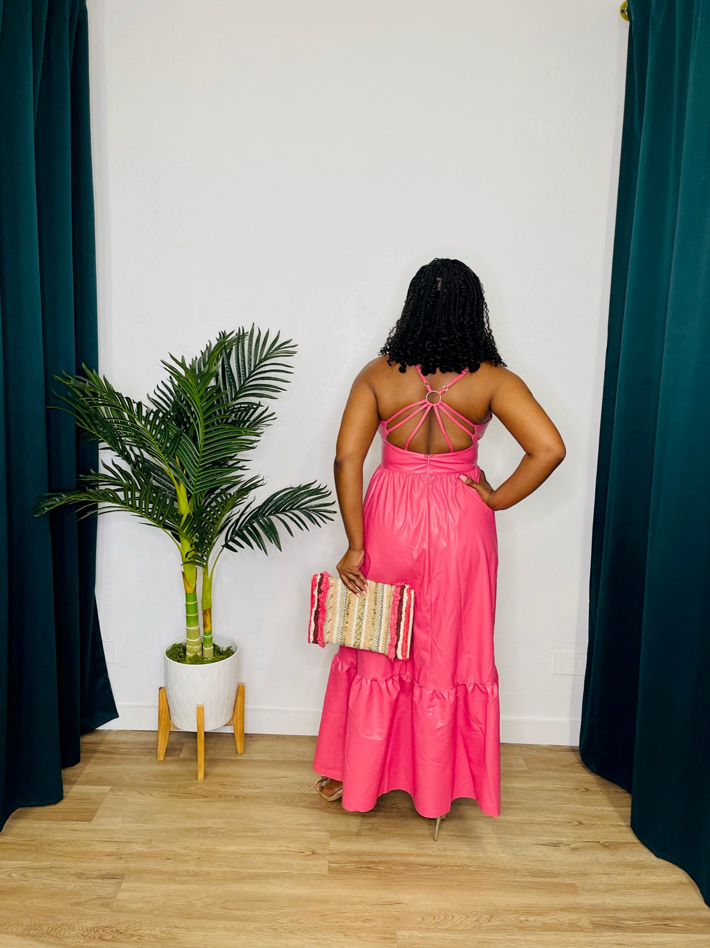 Fate Faux Leather Maxi Dress