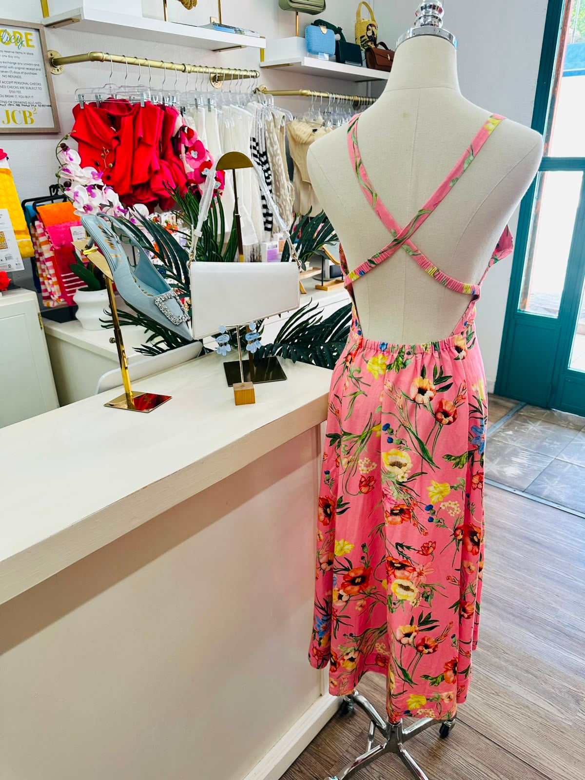 H&M Flared Linen-Blend Dress
