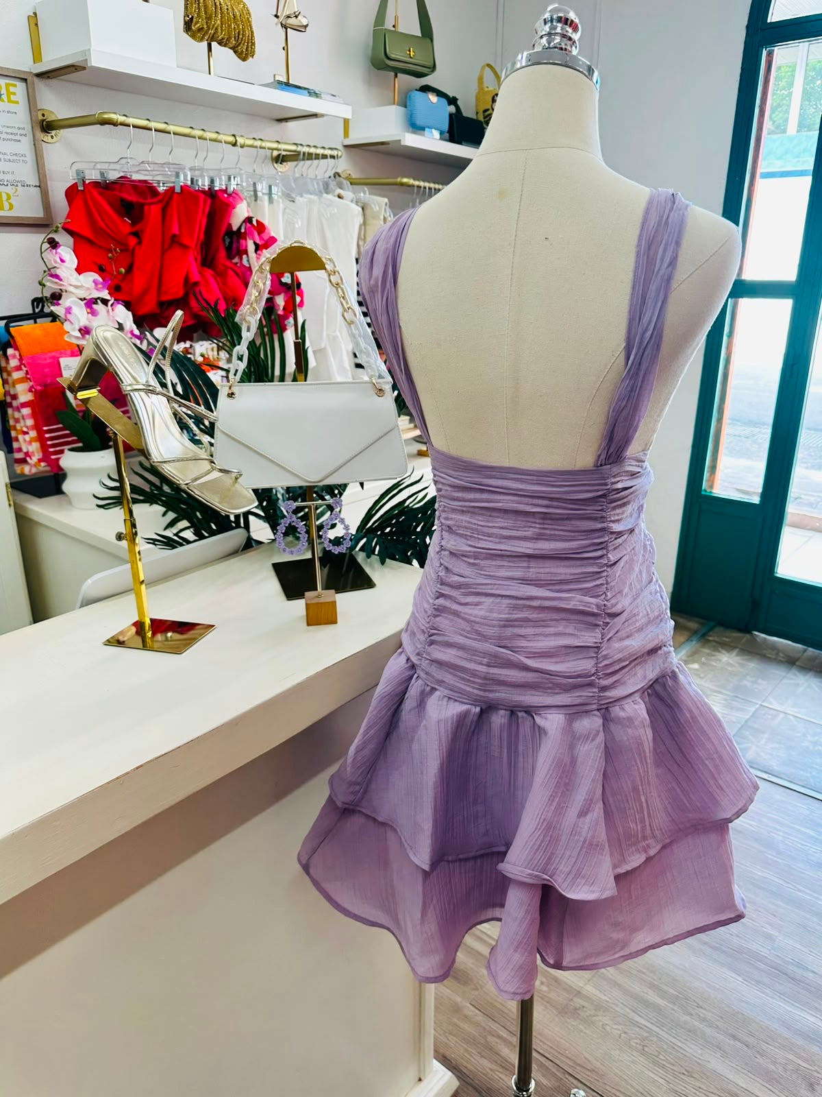 H&M Flared Ruched Dress