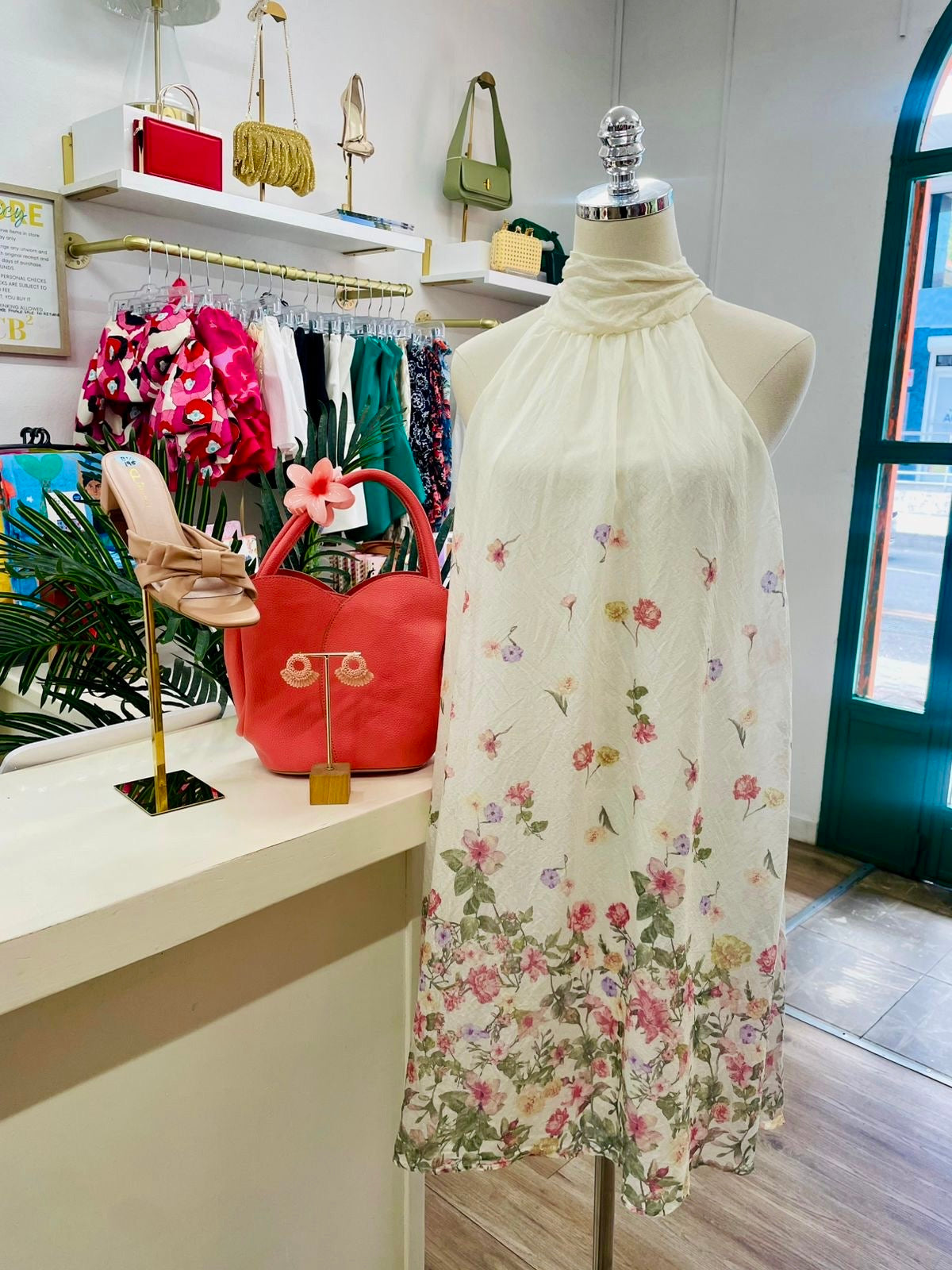 AK Floral Halter Dress