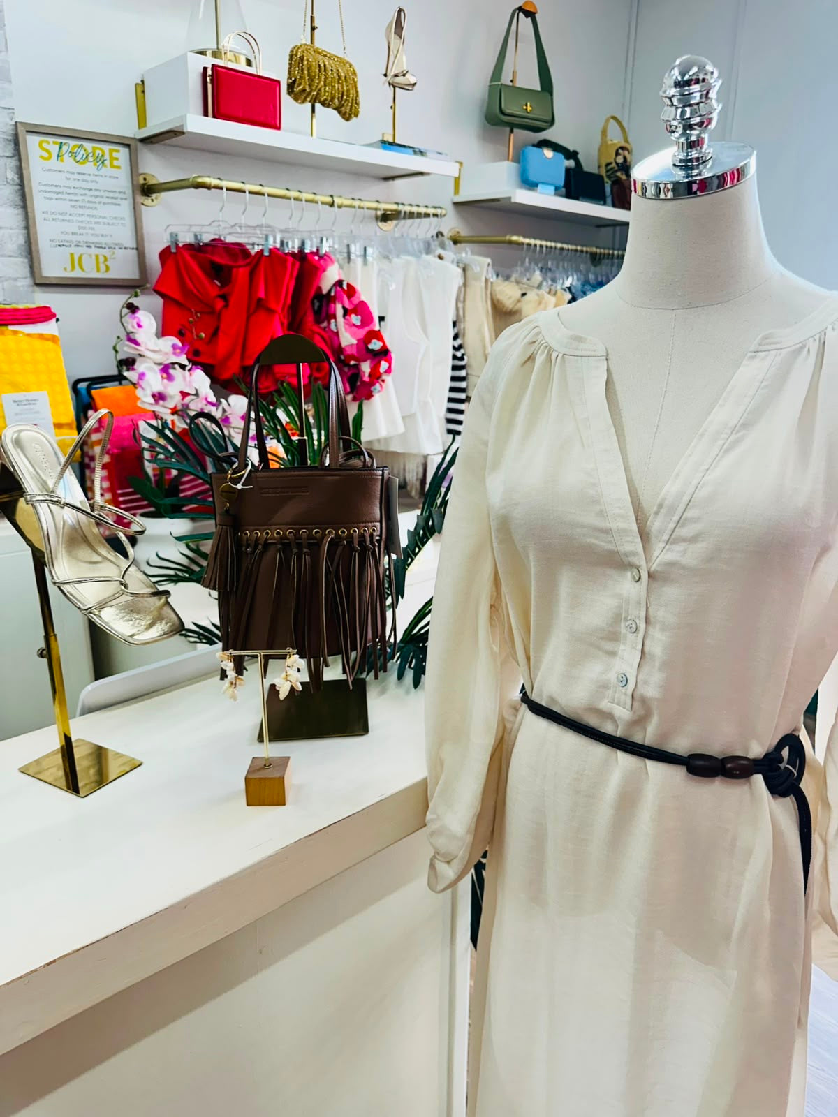 H&M Oversized Tie Belt Dress