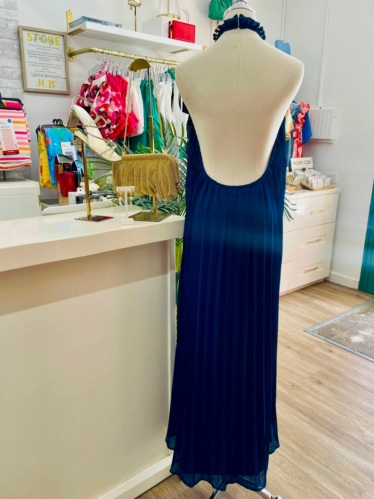 AQ Chloe Halter Maxi Dress