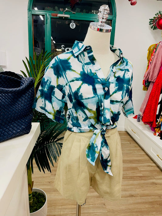 BR Button Dolman Blouse
