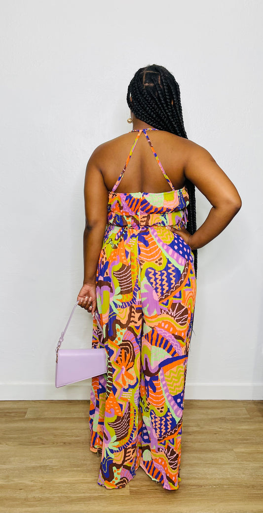Fate Gathered Waist Wide Leg Jumpsuit