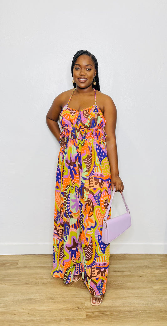 Fate Gathered Waist Wide Leg Jumpsuit