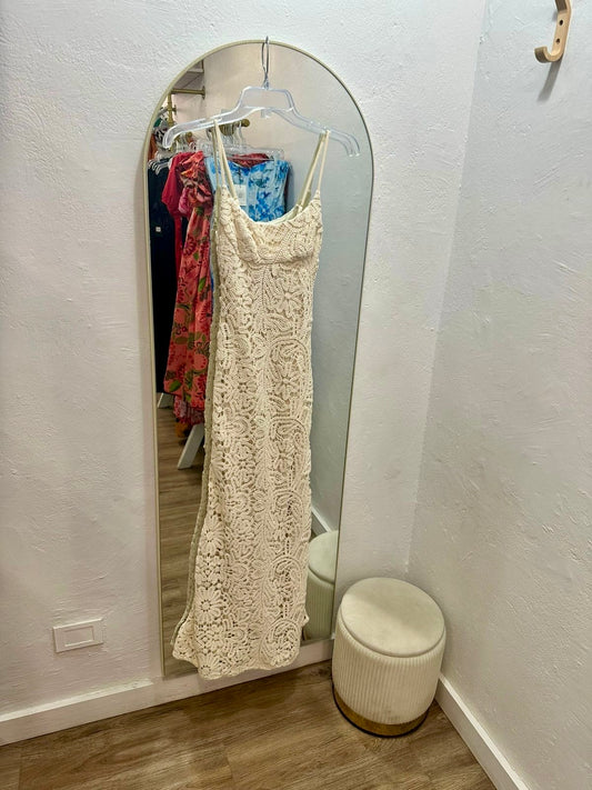Bardot Sands Crochet Maxi Dress