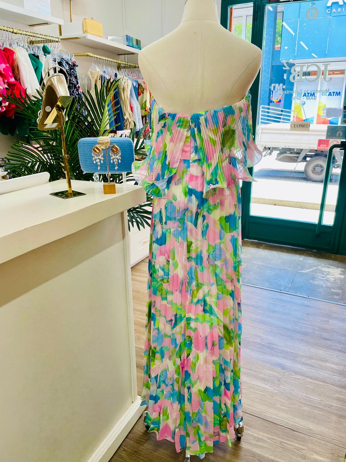 Fantasia Pleated Maxi Dress
