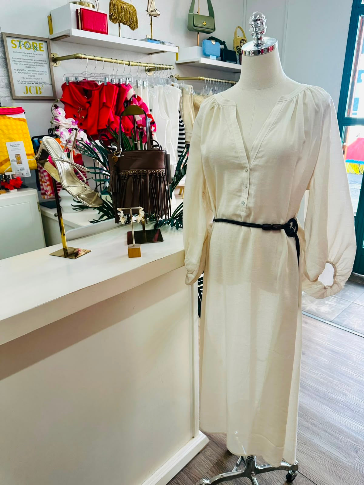 H&M Oversized Tie Belt Dress