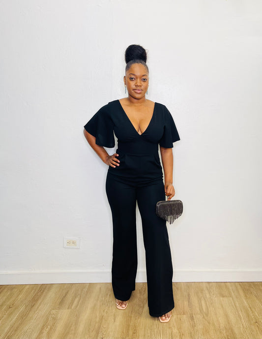 FC Deep V Neck Jumpsuit