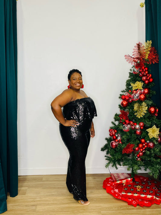 Premier Amour Sequins Tube Jumpsuit
