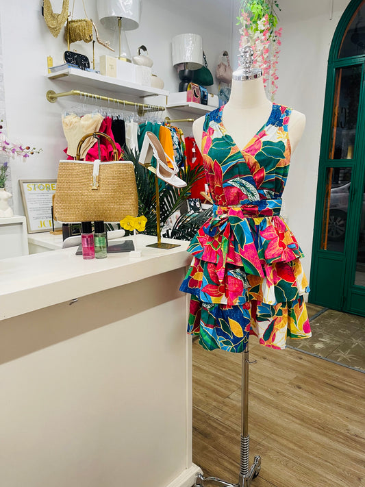 SRB Tiered Ruffle Mini Dress