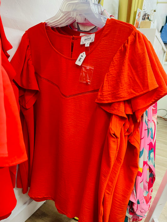Perch Sweetheart Detail SS Blouse