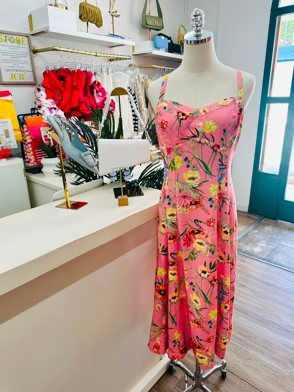 H&M Flared Linen-Blend Dress