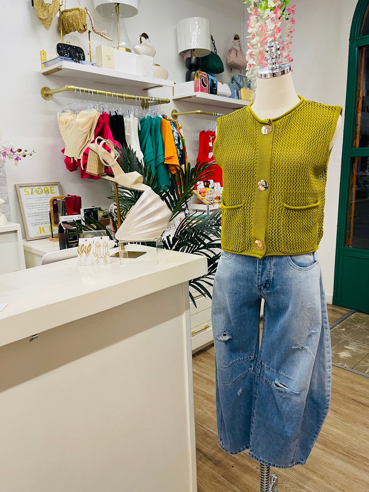 Rivir Selene Crochet Knit Vest
