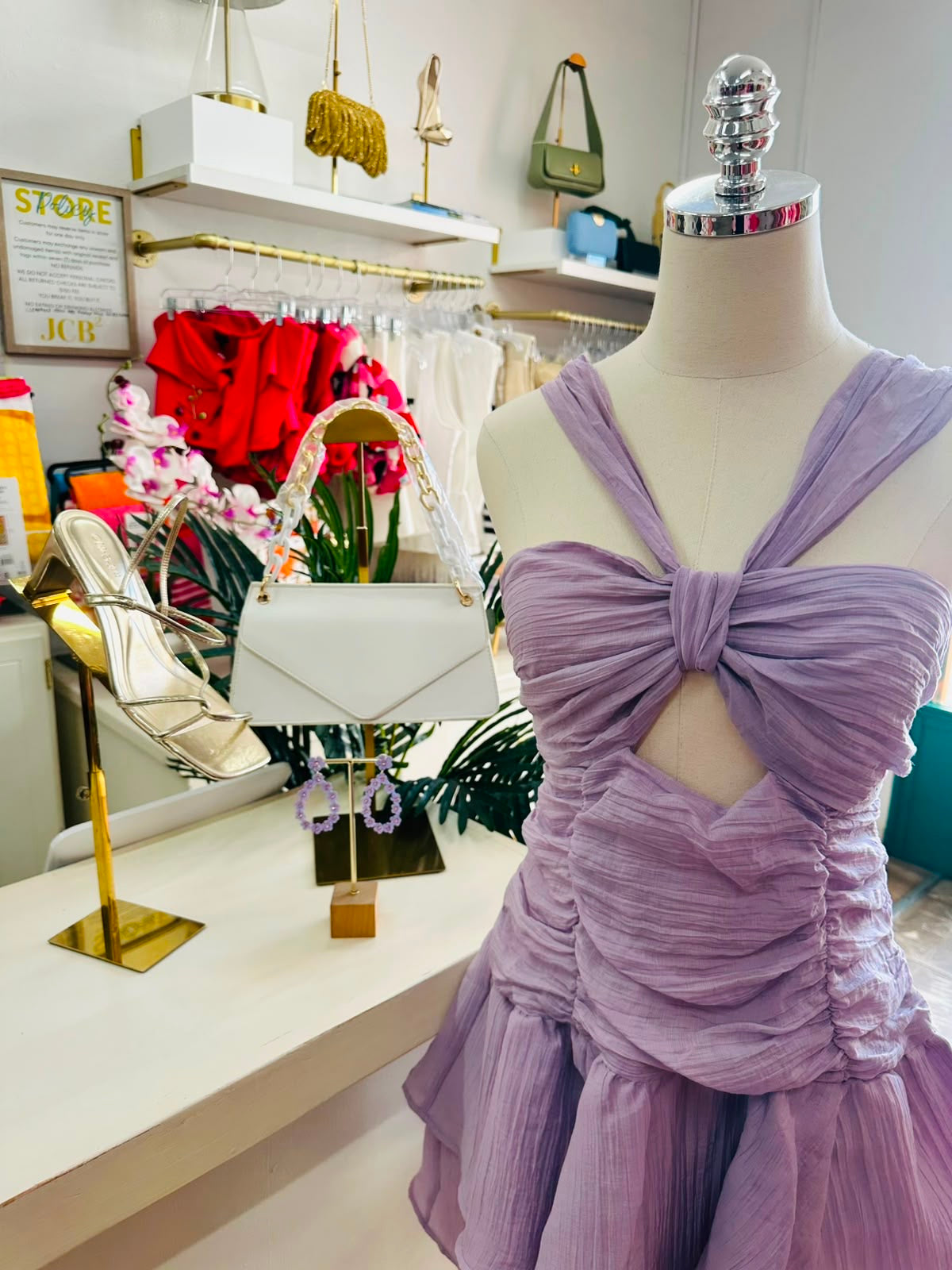 H&M Flared Ruched Dress