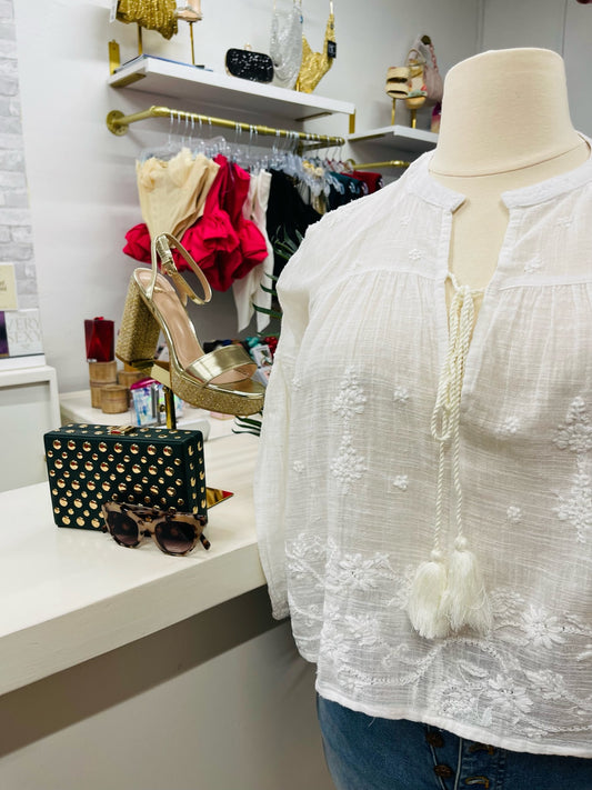 Dolma LS Embroidered Blouse
