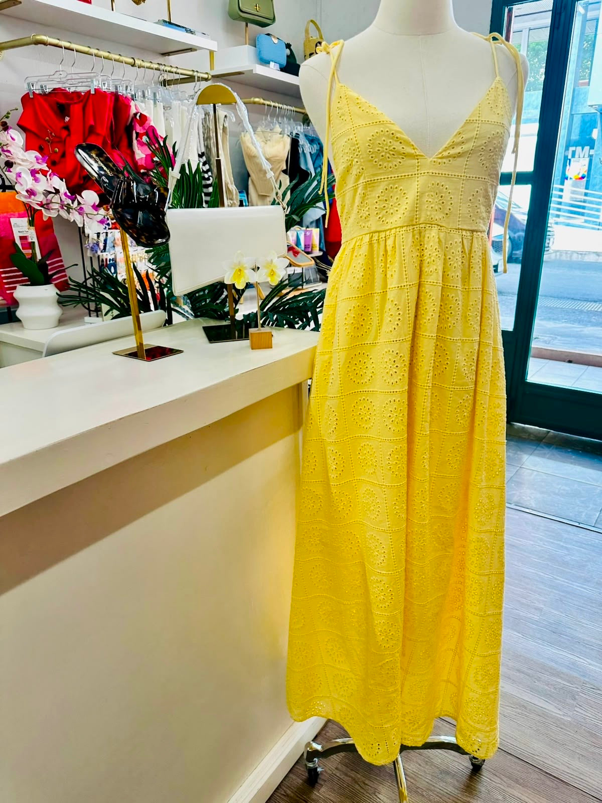 H&M Eyelet Maxi Dress