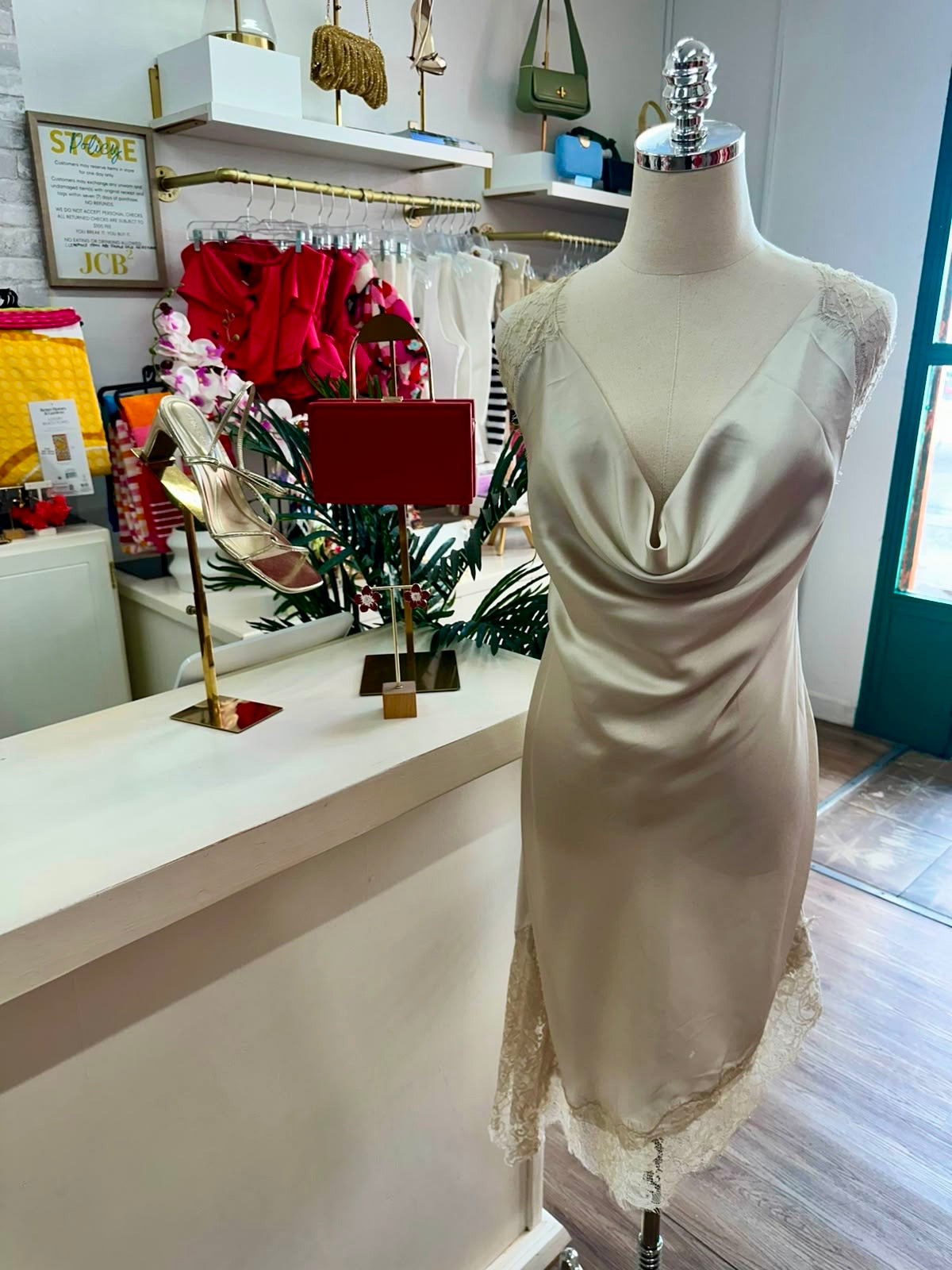 H&M Satin Halterneck Dress