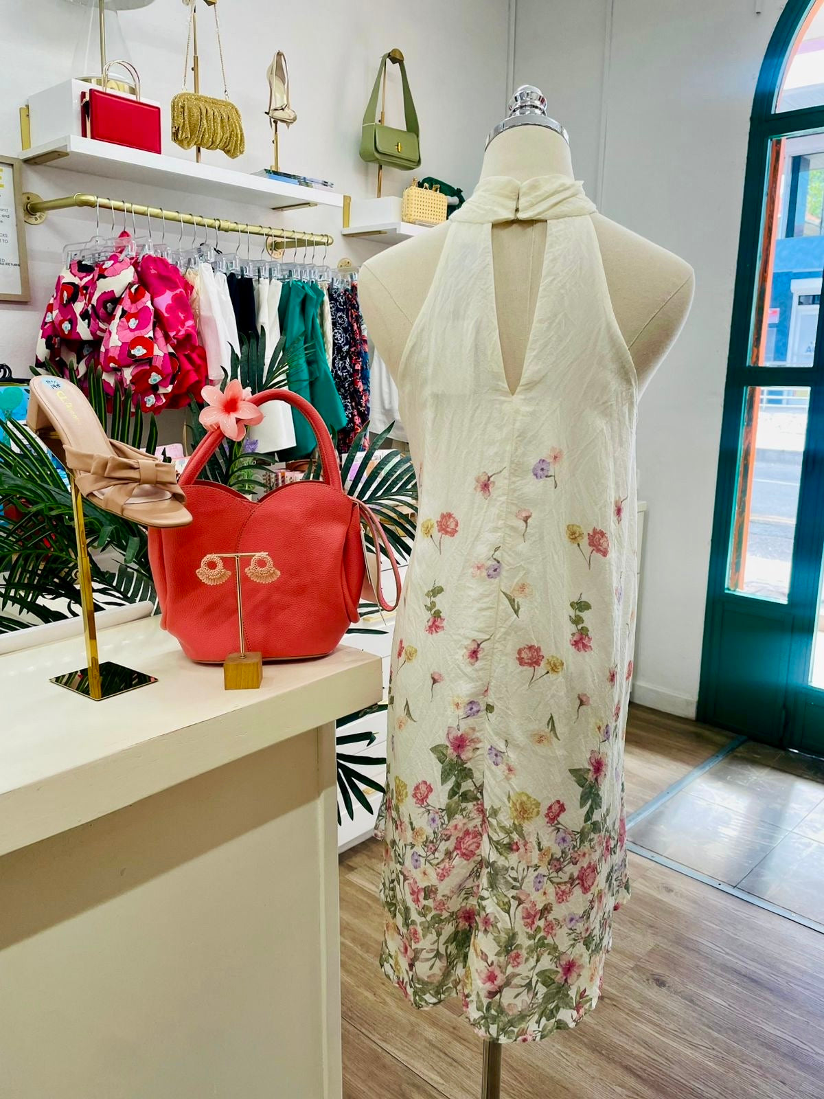 AK Floral Halter Dress
