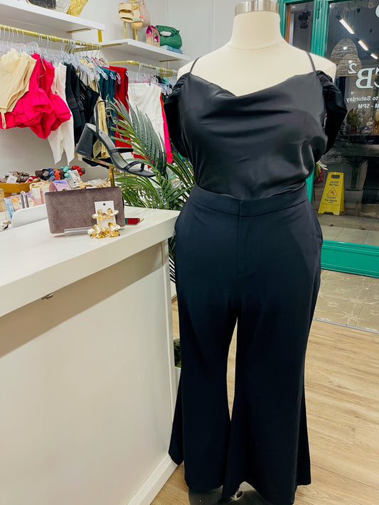 Eloquii Off-Shoulder Cowl Neck Blouse