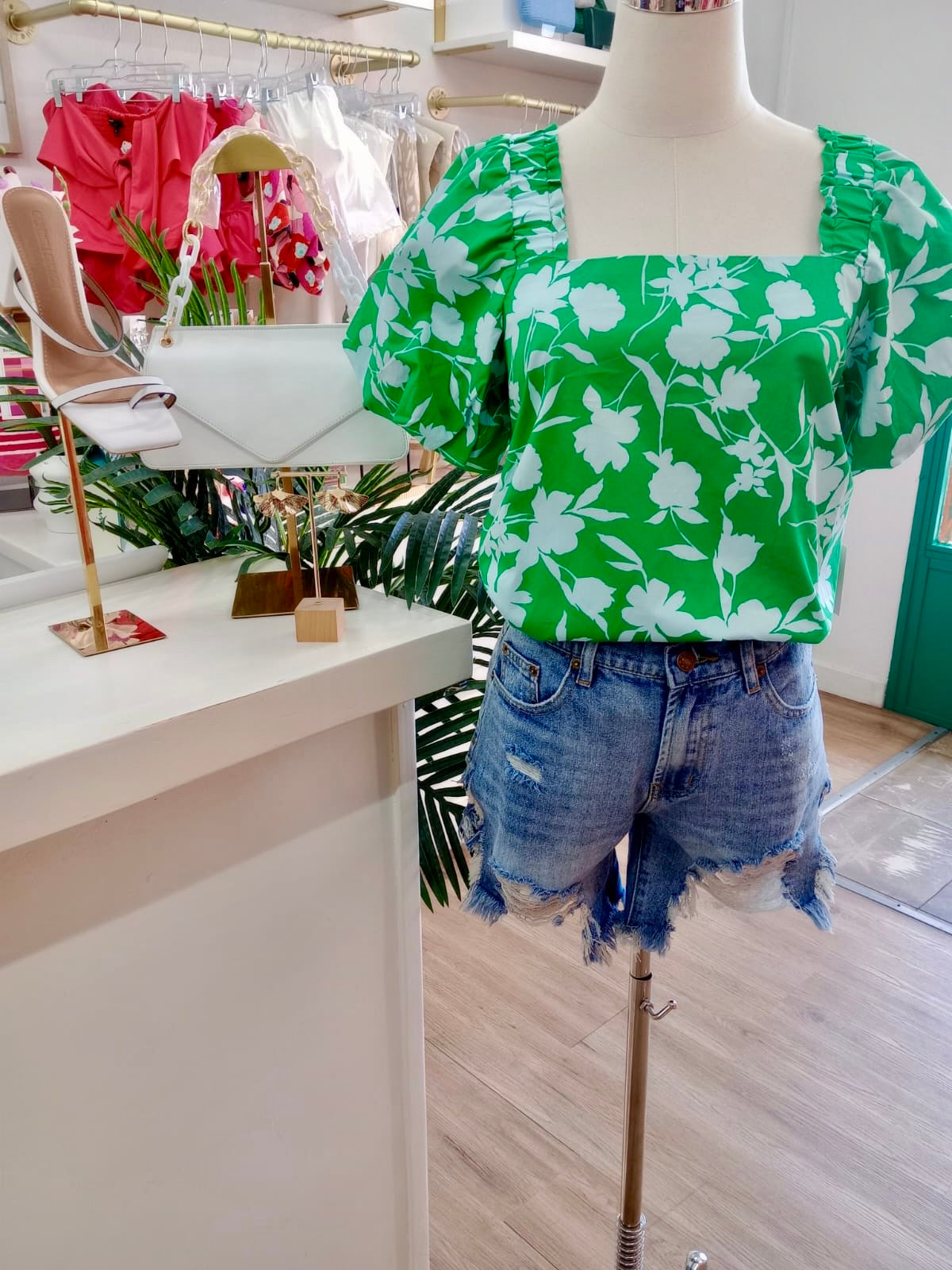 Cece Puff Slve Blouse