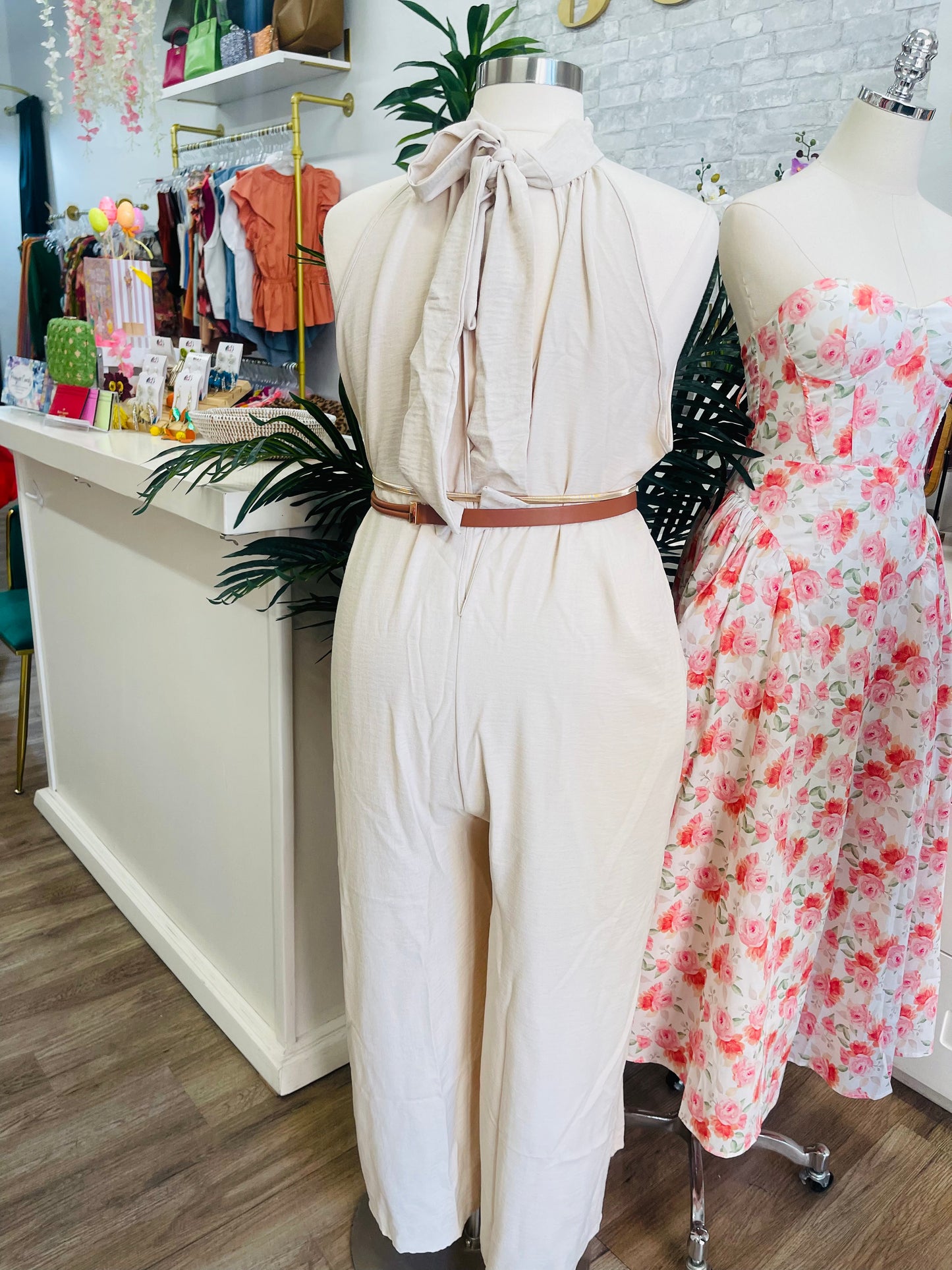 JJ Halter Wide Leg Jumpsuit
