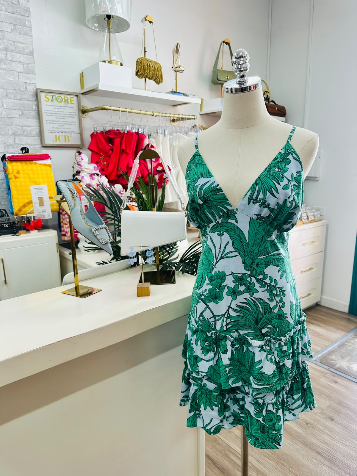 AQ Sharon V Neck Mini Dress