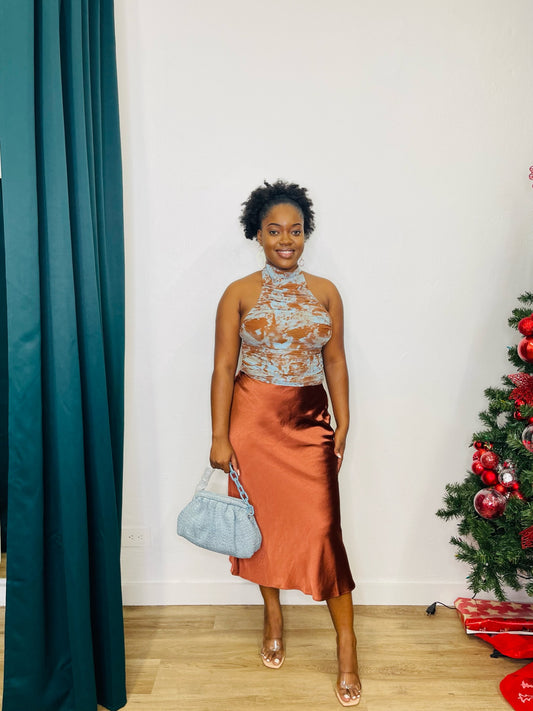 MS Sateen Midi Skirt