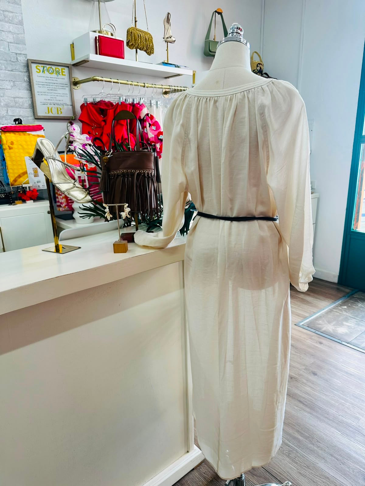 H&M Oversized Tie Belt Dress